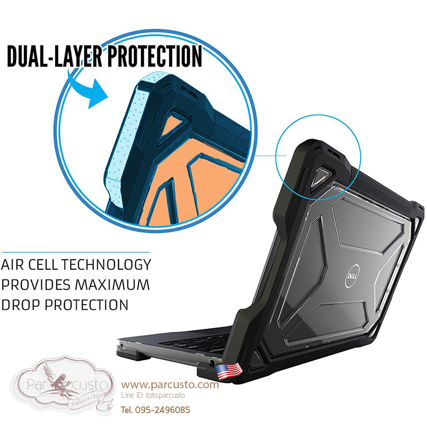 เคสกันกระแทก Dell Chromebook 3180 11.6 inch [Heavy Duty] จาก UZBL [หมด]