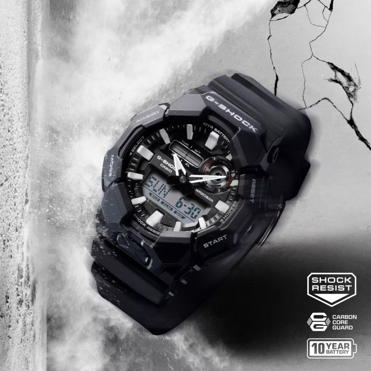 นาฬิกา Casio G-Shock ANALOG-DIGITAL GA-010 series รุ่น GA-010-1A ของแท้ รับประกัน1ปี