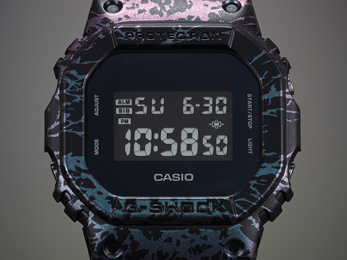 นาฬิกา คาสิโอ Casio G-Shock Limited Polarized Mable series รุ่น DW-5600PM-1 (Japan กล่องหนังญี่ปุ่น)