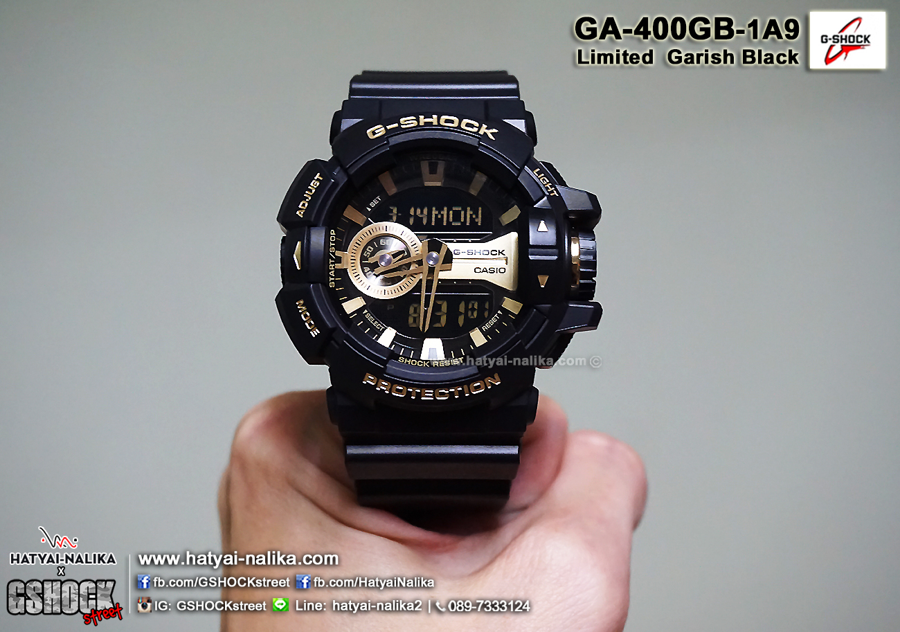 นาฬิกา Casio G-Shock Limited Garish Black & Gold Series รุ่น GA-400GB-1A9 สีดำทอง ของแท้ รับประกัน1ปี