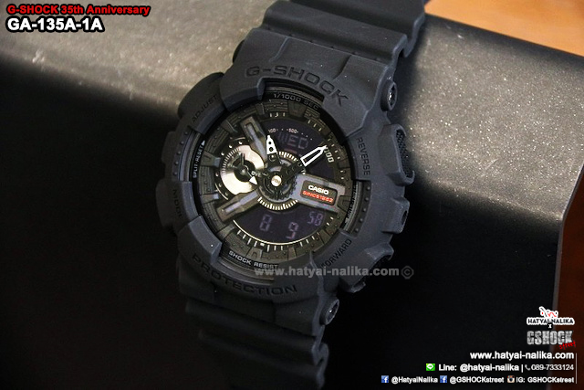 นาฬิกา Casio G-Shock 35th Anniversary Limited Edition BIG BANG BLACK series รุ่น GA-135A-1A ของแท้ รับประกัน1ปี