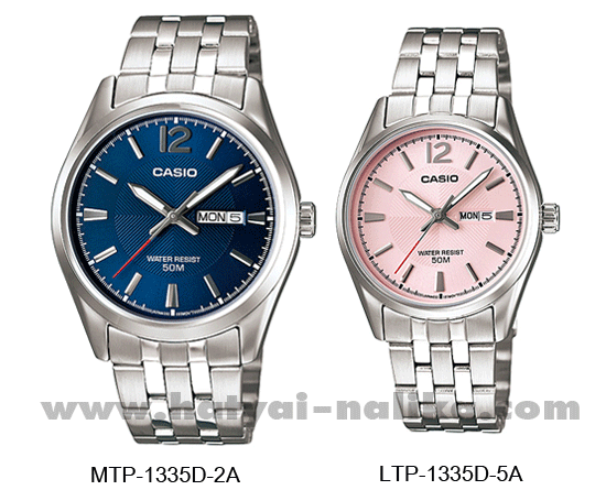 นาฬิกา คาสิโอ Casio SETคู่รัก รุ่น MTP-1335D-2A+LTP-1335D-5A ของแท้ รับประกัน 1 ปี