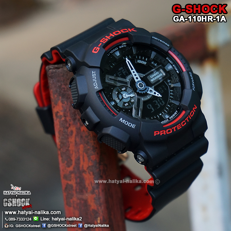 นาฬิกา Casio G-Shock Limited Heritage Black & Red (HR) series รุ่น GA-110HR-1A ของแท้ รับประกัน1ปี