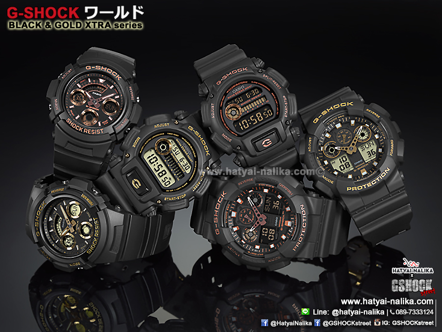 นาฬิกา Casio G-Shock Special Color BLACK&GOLD XTRA Color series รุ่น GA-100GBX-1A4 ของแท้ รับประกัน1ปี