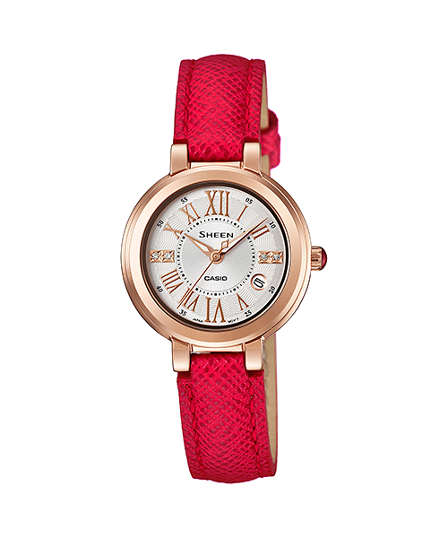 นาฬิกา คาสิโอ Casio SHEEN RED COLOR SERIES รุ่น SHE-4029PGL-7A ของแท้ รับประกัน1ปี