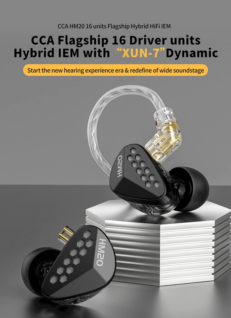 ขาย CCA HM20 หูฟัง Hybrid 8 ไดรเวอร์ 7BA+1DD ซาวสเตจกว้าง ประกันศูนย์ไทย