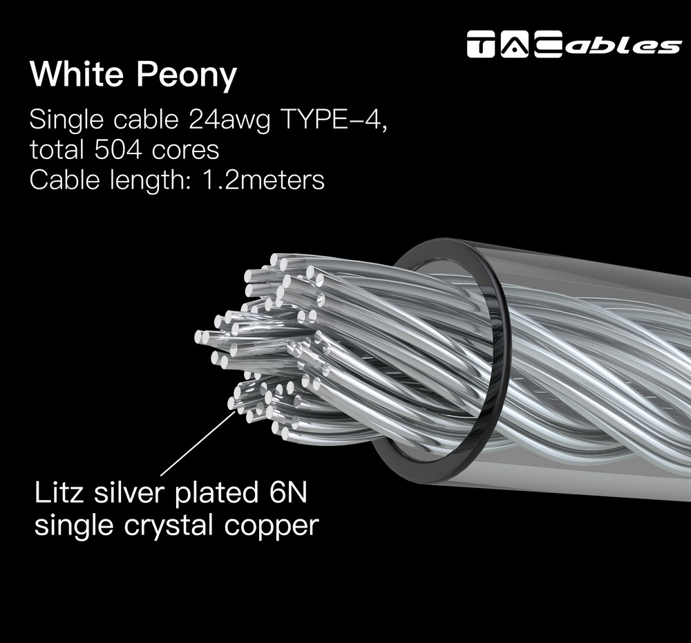 Tacables White Peony สายอัพเกรดหูฟัง Handmade ระดับเทพ