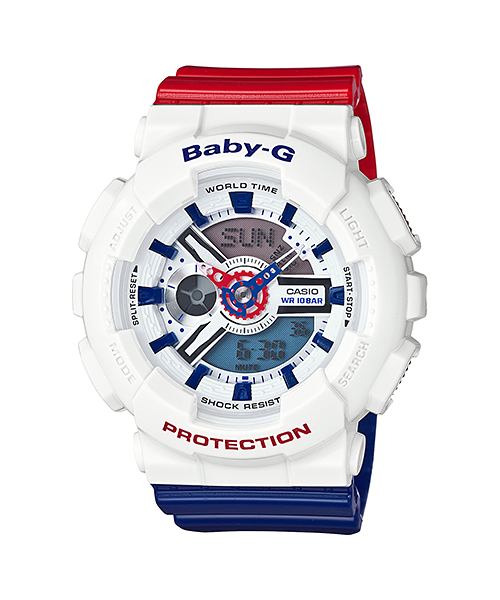 นาฬิกา Casio Baby-G White Tricolor series รุ่น BA-110TR-7A ของแท้ รับประกัน1ปี