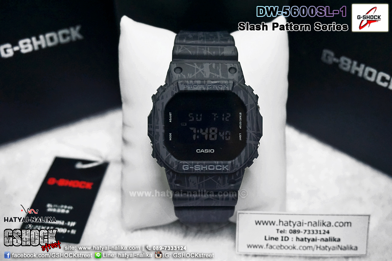 นาฬิกา คาสิโอ Casio G-Shock Limited Slash Pattern series รุ่น DW-5600SL-1