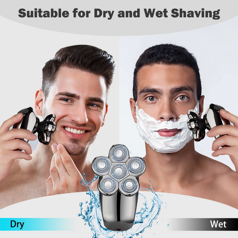 X-Tips Shaver PRO เครื่องโกนหนวด โกนผม 6 หัว รองรับ IPX7 จอแสดงผล LED ในตัว
