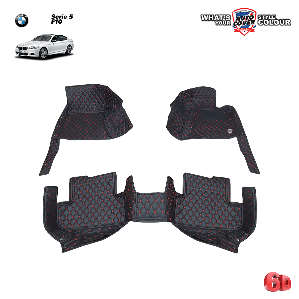 พรมรถยนต์ 6D รถ BMW Serie 5 รหัสตัวถัง F10 ปี 2010-2018 ชุดภายในห้องโดยสาร จำนวน 3 ชิ้น