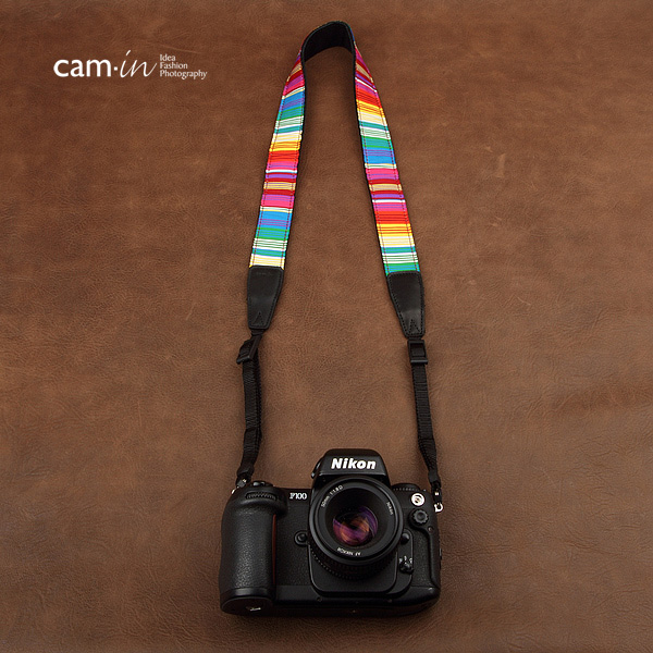 สายคล้องกล้องสีสันสดใส รุ่น cam-in Let's go to the sea