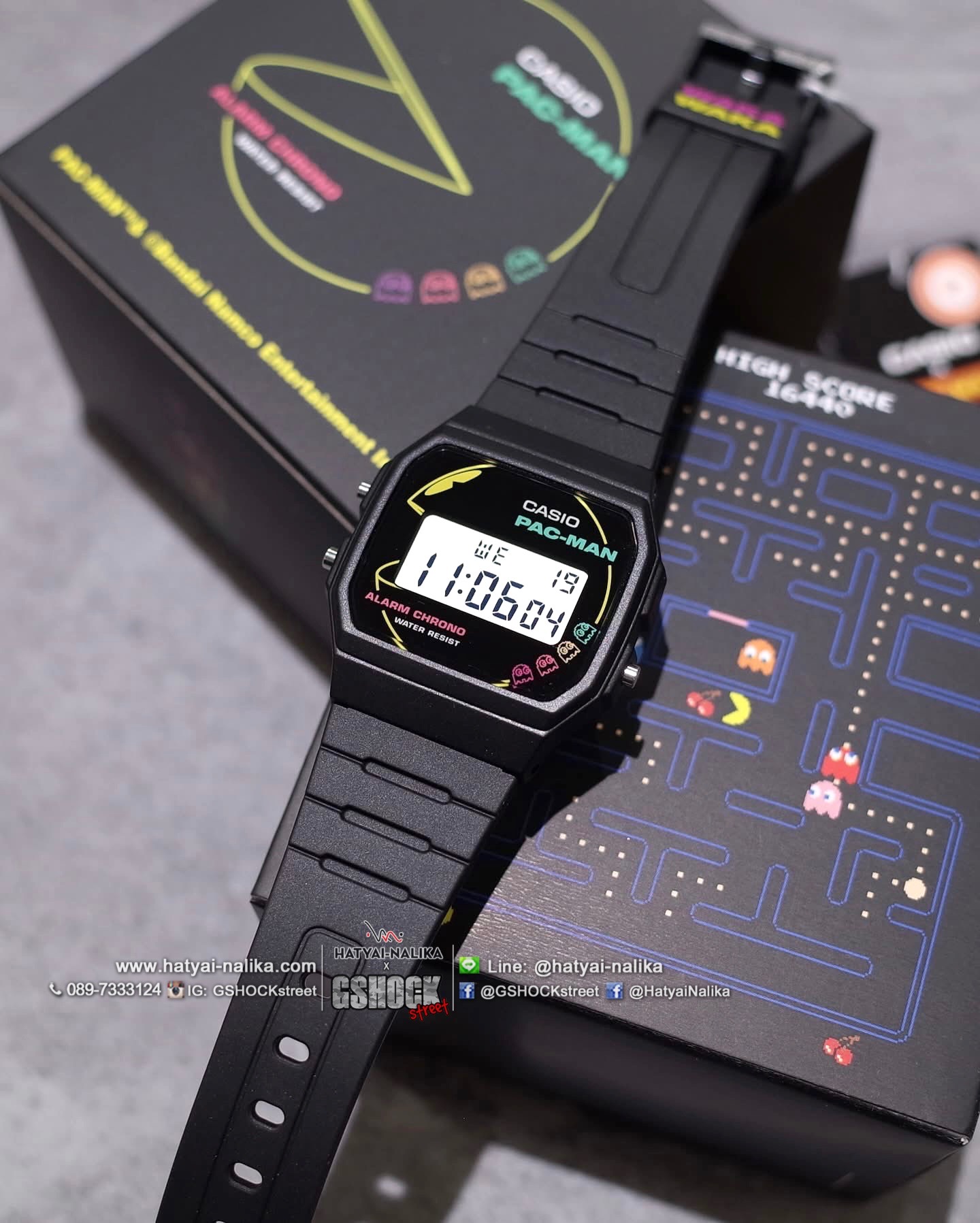 นาฬิกา คาสิโอ CASIO x PAC-MAN Limited Collaboration models รุ่น F-91WPC-1A ของแท้ รับประกัน1ปี