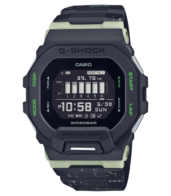 นาฬิกา Casio G-Shock G-SQUAD GBD-200LM Luminescent Camo รุ่น GBD-200LM-1 ของแท้ รับประกัน1ปี