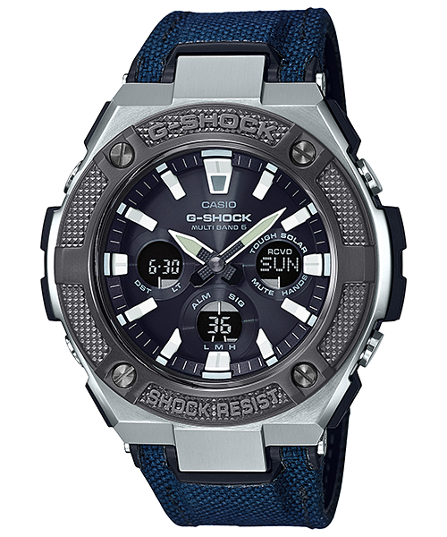 นาฬิกา Casio G-Shock G-STEEL มินิ GST-S330 series รุ่น GST-S330AC-2A, GST-S330AC-2 (สายผ้า CORDURA สีน้ำเงิน) ของแท้ รับประกัน1ปี