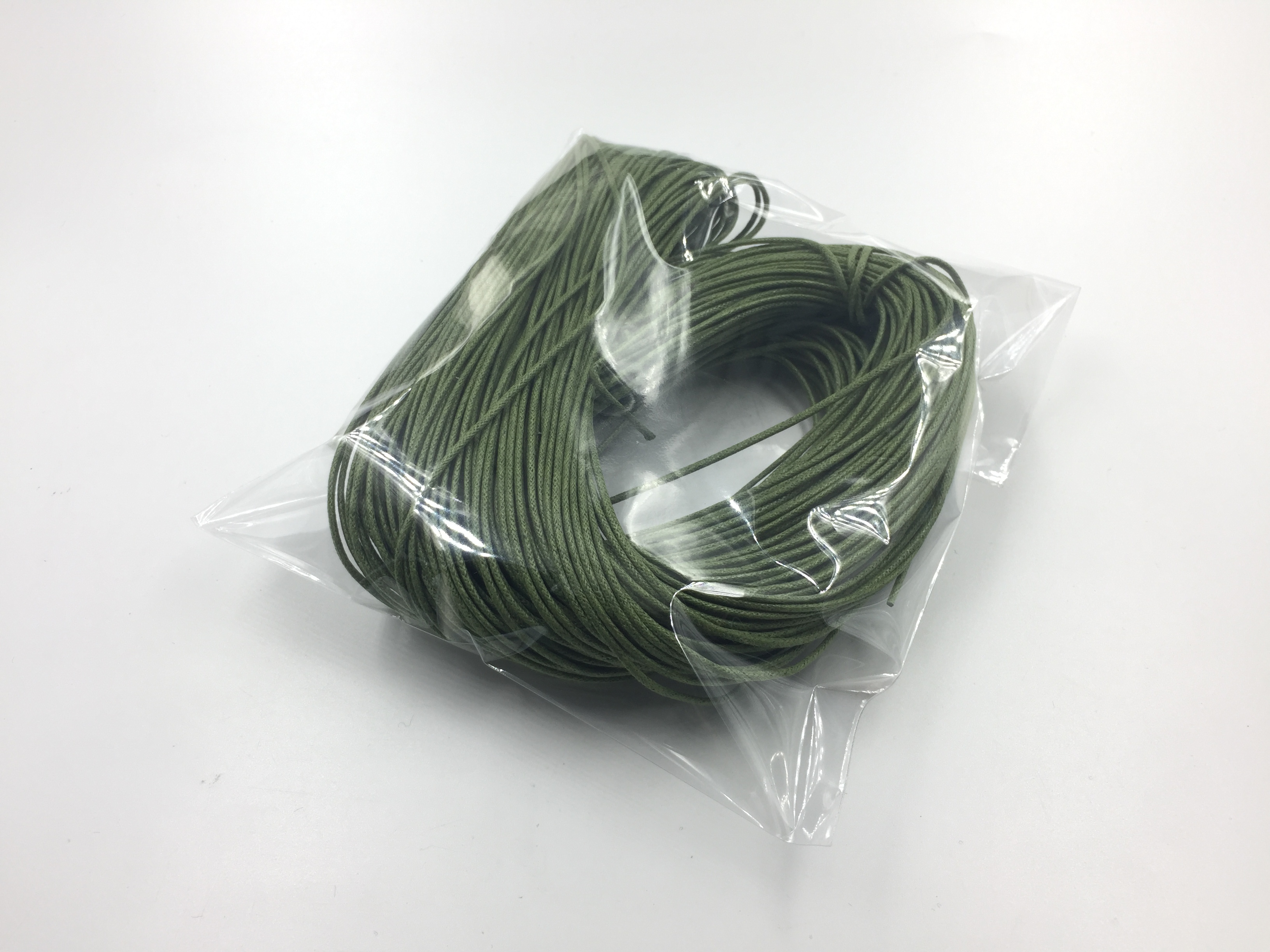 เชือกคอตตอน สีเขียวขี้ม้า ขนาด 1.5 mm