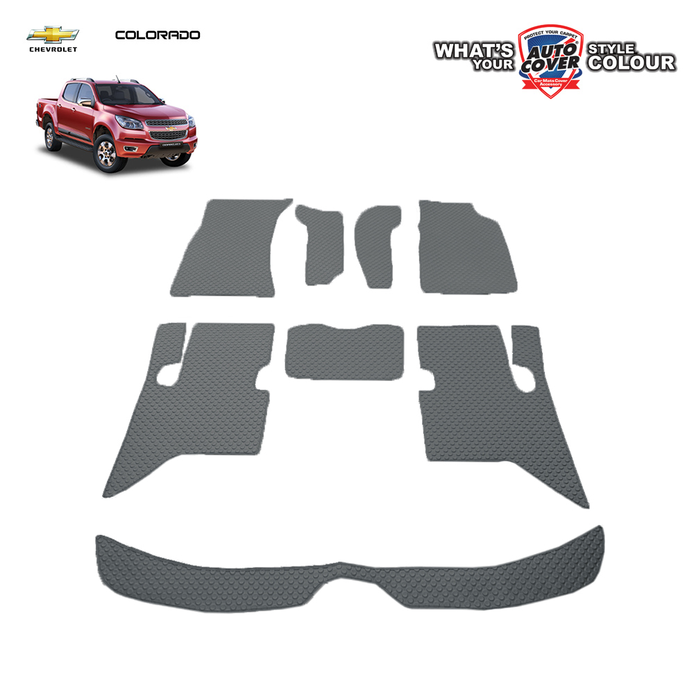 พรมปูพื้นรถยนต์ พรมกระดุม รถ CHEVROLET COLORADO 4 Door ปี 2011-2020 ชุดภายในห้องโดยสาร จำนวน 14 ชิ้น