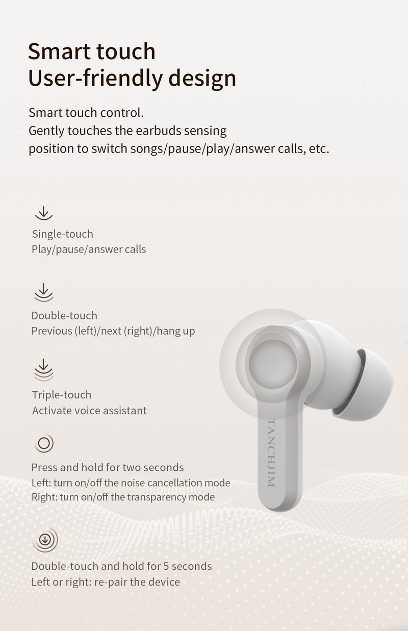 TANCHJIM MINO หูฟังไร้สาย TWS ไดรเวอร์ไดนามิก รองรับ Bluetooth5.3 ประกันศูนย์ไทย