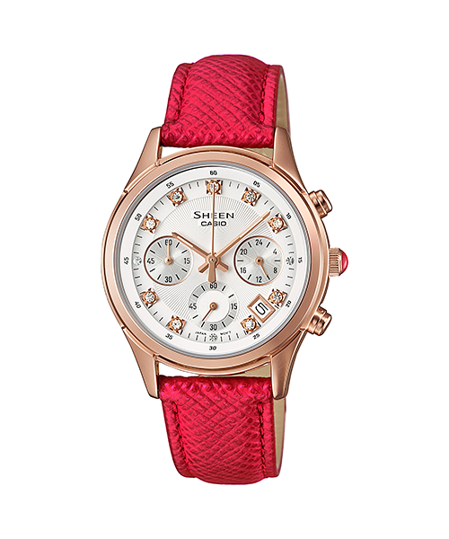 นาฬิกา คาสิโอ Casio SHEEN RED COLOR SERIES รุ่น SHE-5023GL-7B ของแท้ รับประกัน1ปี