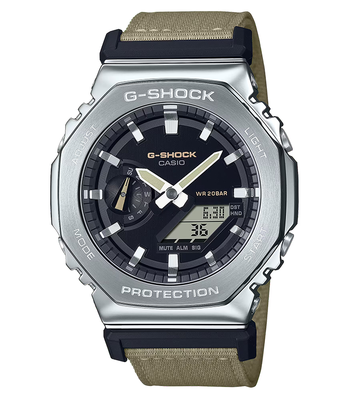 นาฬิกา Casio G-Shock Metal Covered รุ่น GM-2100C-5A สายผ้า ของแท้ รับประกัน1ปี