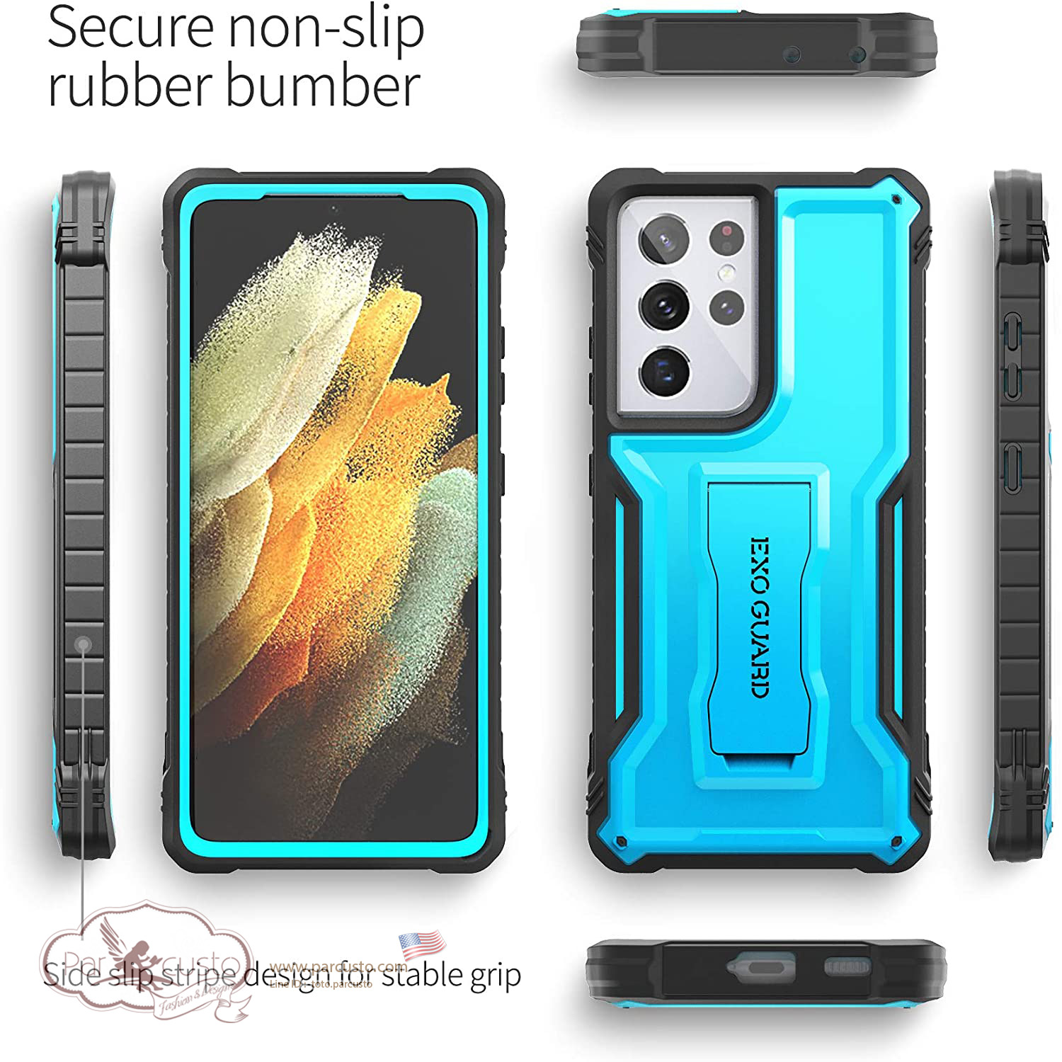 เคสกันกระแทก Samsung Galaxy S21 Ultra 5G จาก ExoGuard [Pre-order USA]