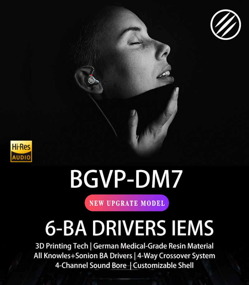 ขาย หูฟัง CIEM BGVP DM7 หูฟังหล่อหู 6 ไดรเวอร์ 6BA รองรับ Hi-Res ประกันศูนย์ไทย