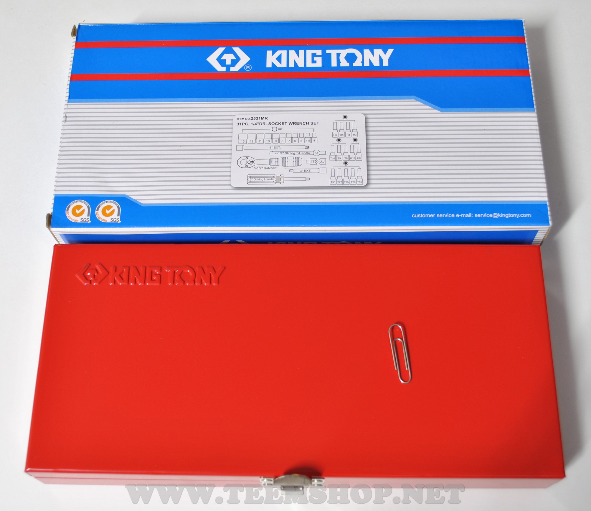 KINGTONY บล็อกชุด รู 1/4" 31 ตัวชุด NO.2531MR Made in Taiwan