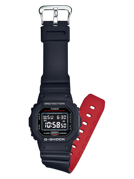 นาฬิกา Casio G-Shock Limited Heritage Black & Red (HR) series รุ่น DW-5600HR-1 ของแท้ รับประกัน1ปี