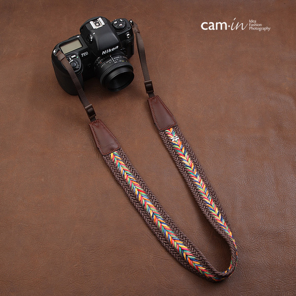สายคล้องกล้องสวยๆ สีสดใส cam-in Glory Pony Dark Brown