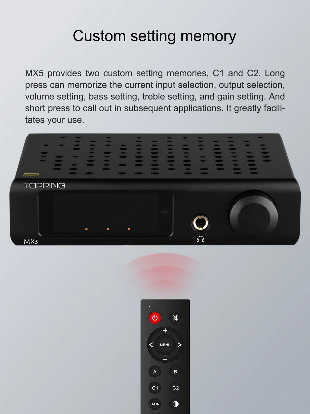 ขาย Topping MX5 DAC& ตั้งโต๊ะ แบบ Multi-Function รองรับ Hi-Res