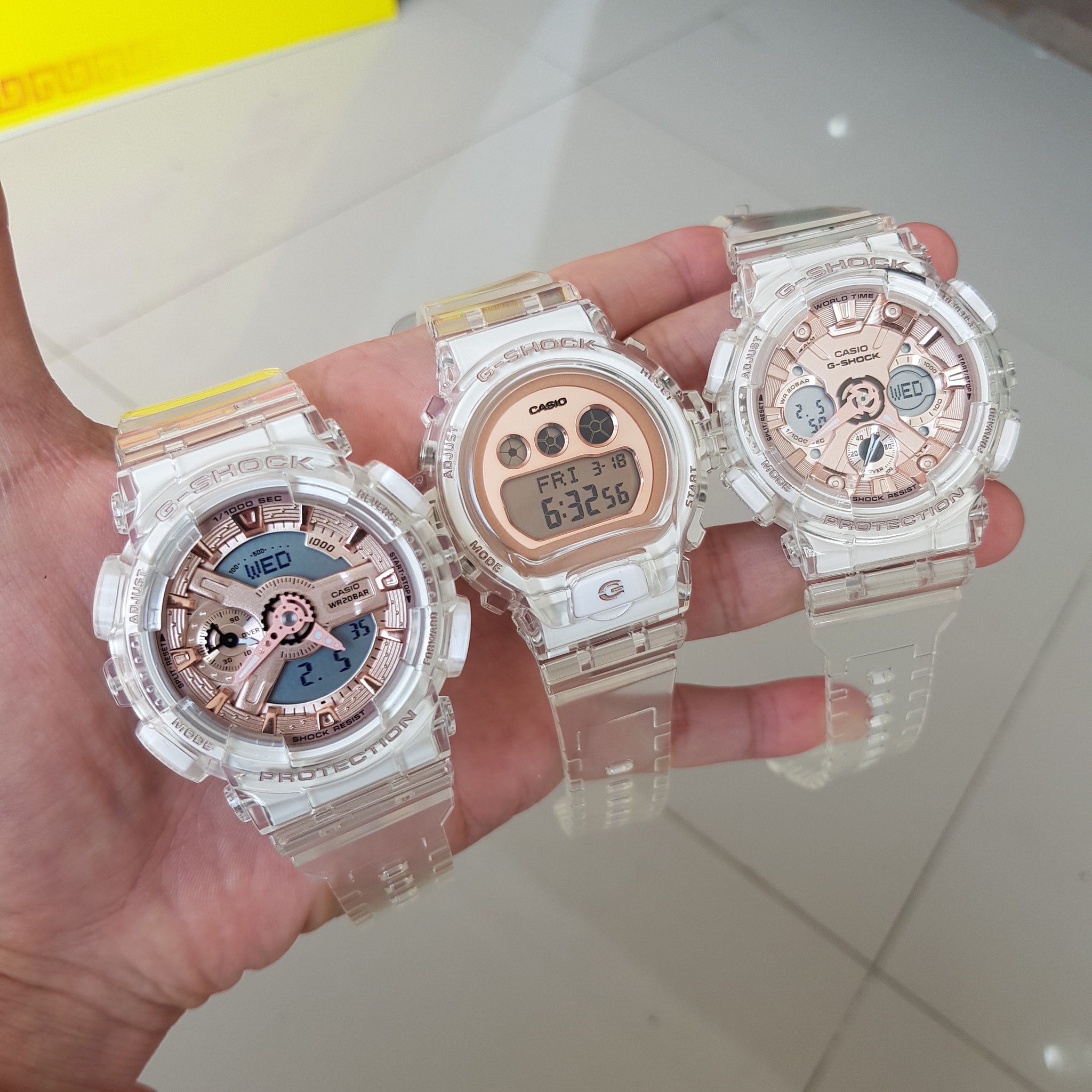 นาฬิกา Casio G-Shock มินิ S-Series Special Color GMD-S6900SR Skeleton Rose Gold series รุ่น GMD-S6900SR-7 ของแท้ รับประกัน1ปี