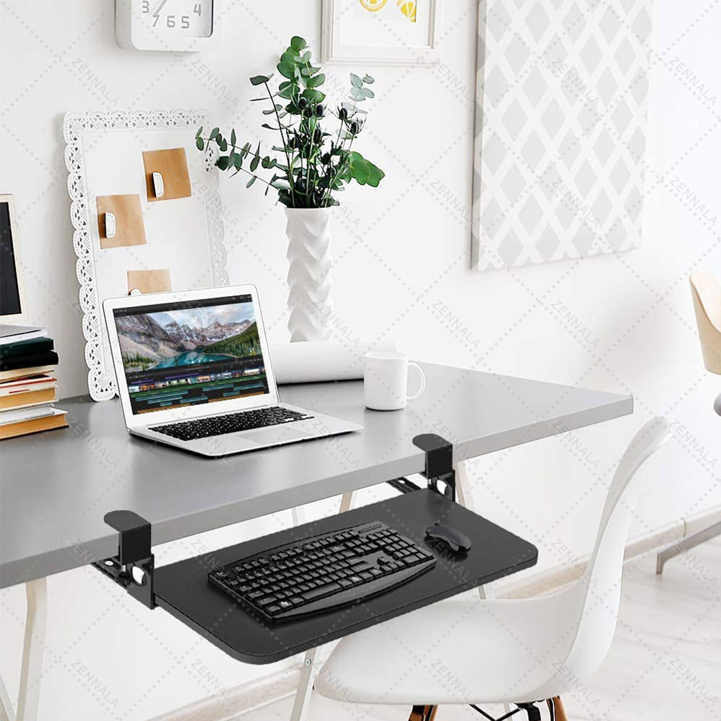 ที่วางคีย์บอร์ด แบบหนีบโต๊ะ รุ่น 65 cm (มี 3 สีให้เลือก)