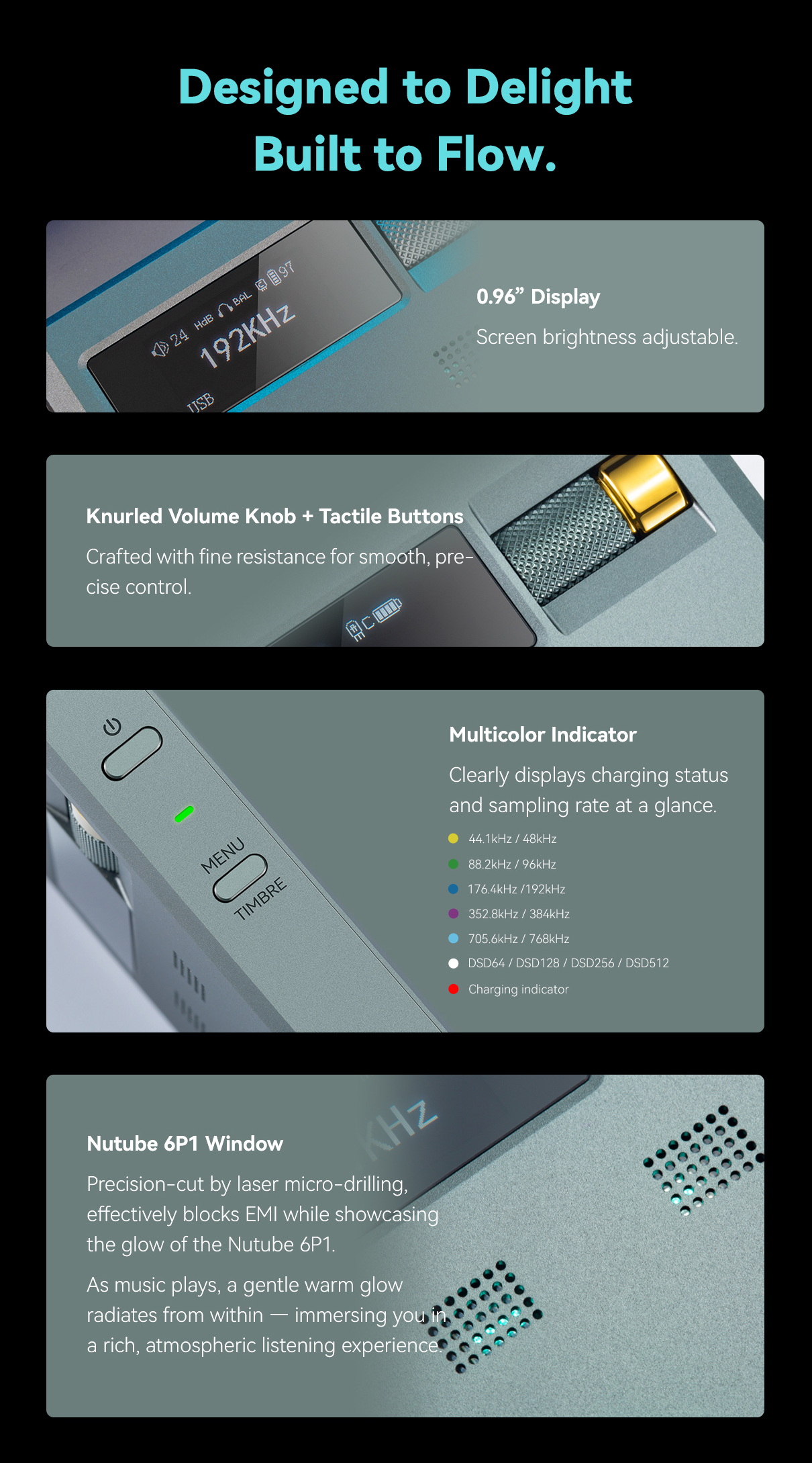 Cayin RU9 DAC/AMP พกพา หลอดสุญญากาศ Nutube 6p1 และ DAC Dual AK4493SEQ ประกันศูนย์ไทย