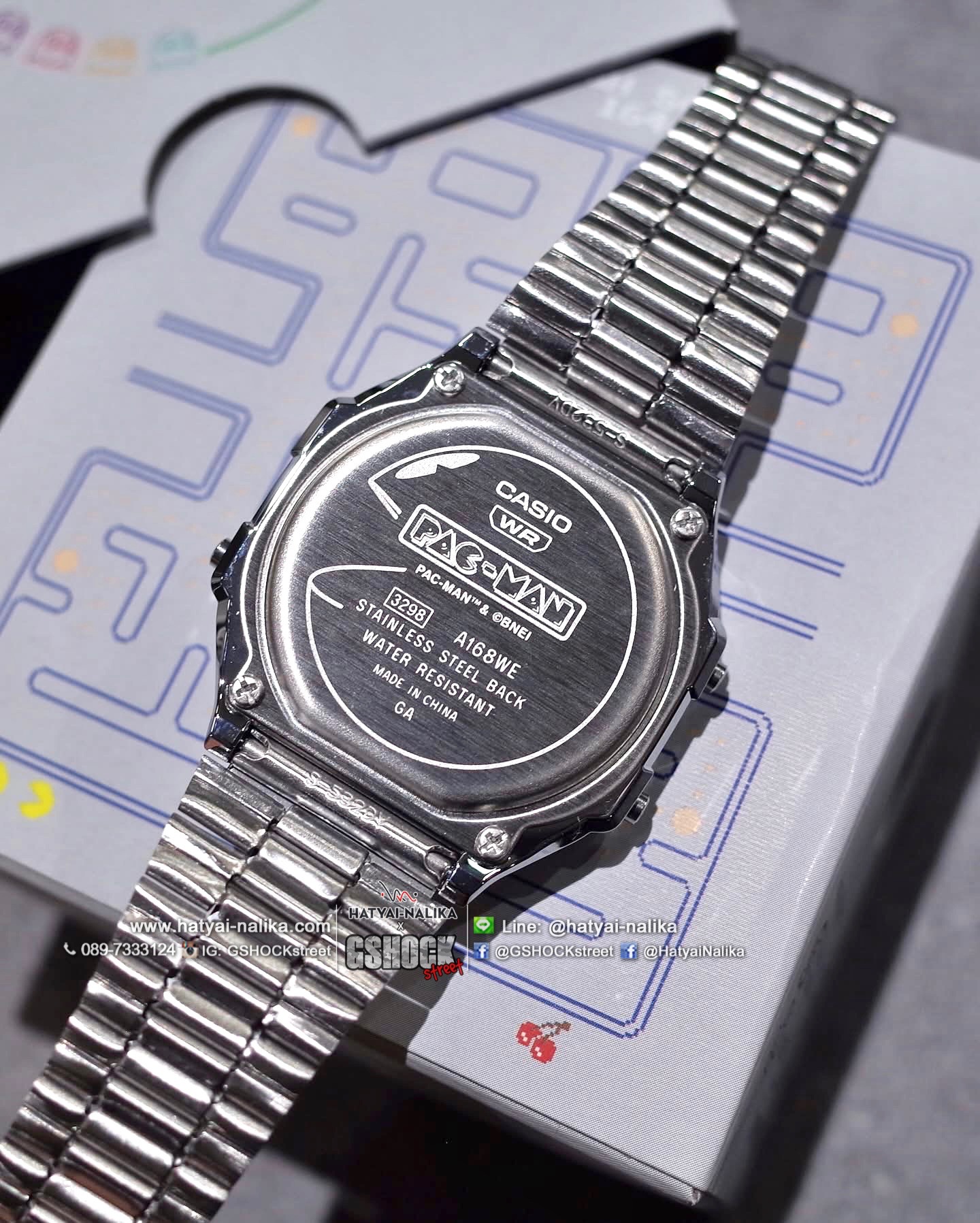 นาฬิกา คาสิโอ CASIO x PAC-MAN Limited Collaboration models รุ่น A168WEPC-7A ของแท้ รับประกัน1ปี