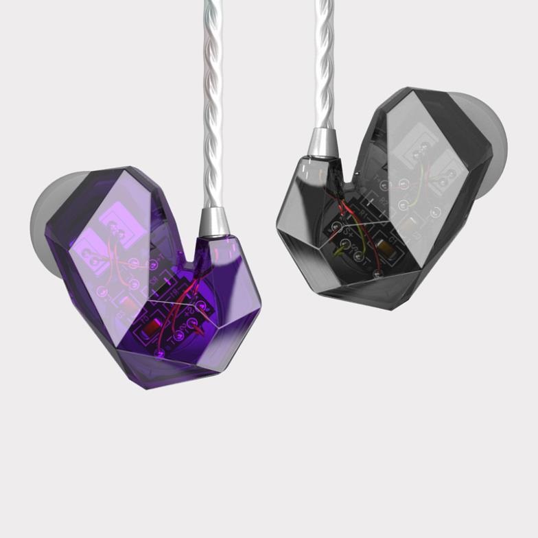 ขาย หูฟัง TTPOD T2 สีน้ำเงินใส สุดยอดหูฟังระดับเทพ 3 driver Hybrid (2BA 1 Dynamic) เสียงดี สายถักไม่พันกัน