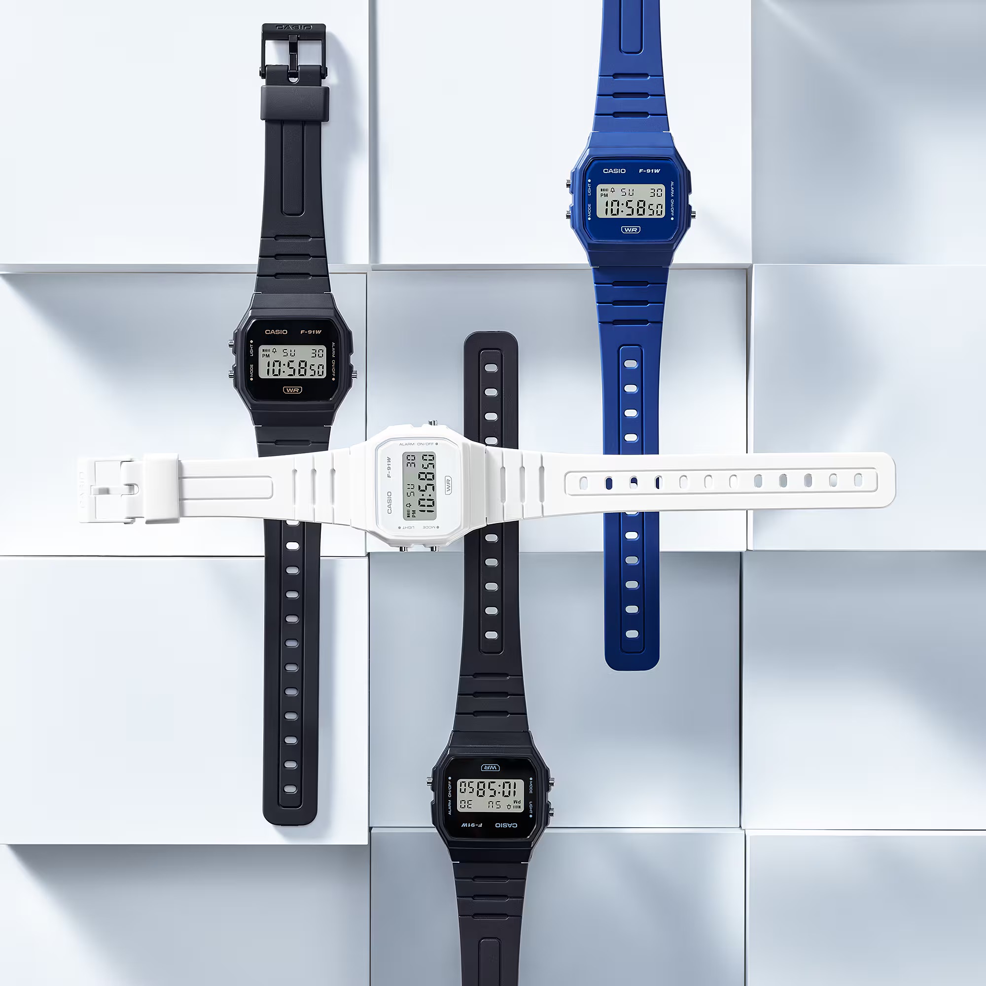นาฬิกา คาสิโอ Casio Vintage DIGITAL F-91WB series รุ่น F-91WB-2A1 ของแท้ รับประกัน 1 ปี