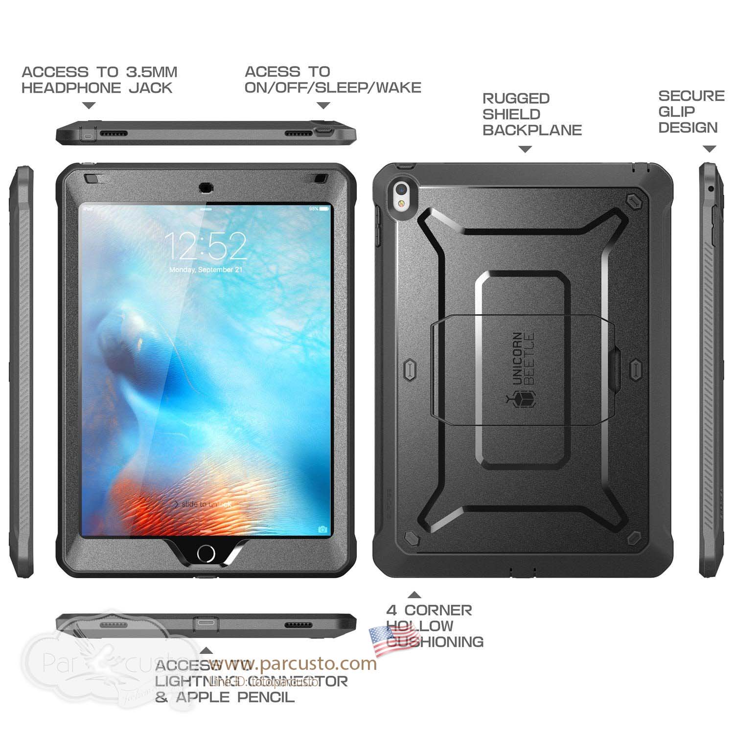 เคสกันกระแทก Apple iPad Pro 9.7 [Beetle PRO] จาก SUPCASE [Pre-order USA]