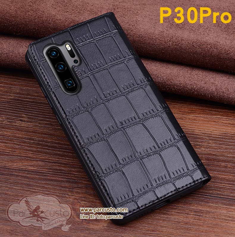 เคสหนังแท้ Huawei P30 และ P30 PRO (กรุณาระบุรุ่น) Design 01 จาก Wobiloo [Pre-order]