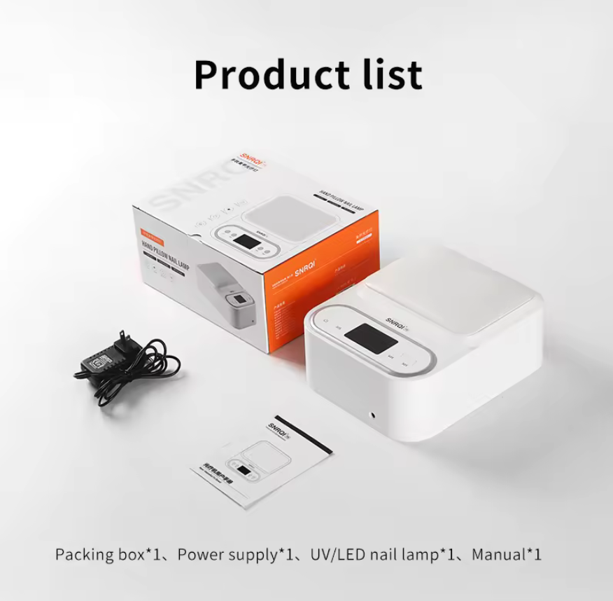 เครื่องอบเจล SNRQI T9 มีเบาะรองมือ เปิดปิดอัตโนมัติ หลอดไฟถึง48ดวง ครอบคุมทุกมุม ถอดฐานได้