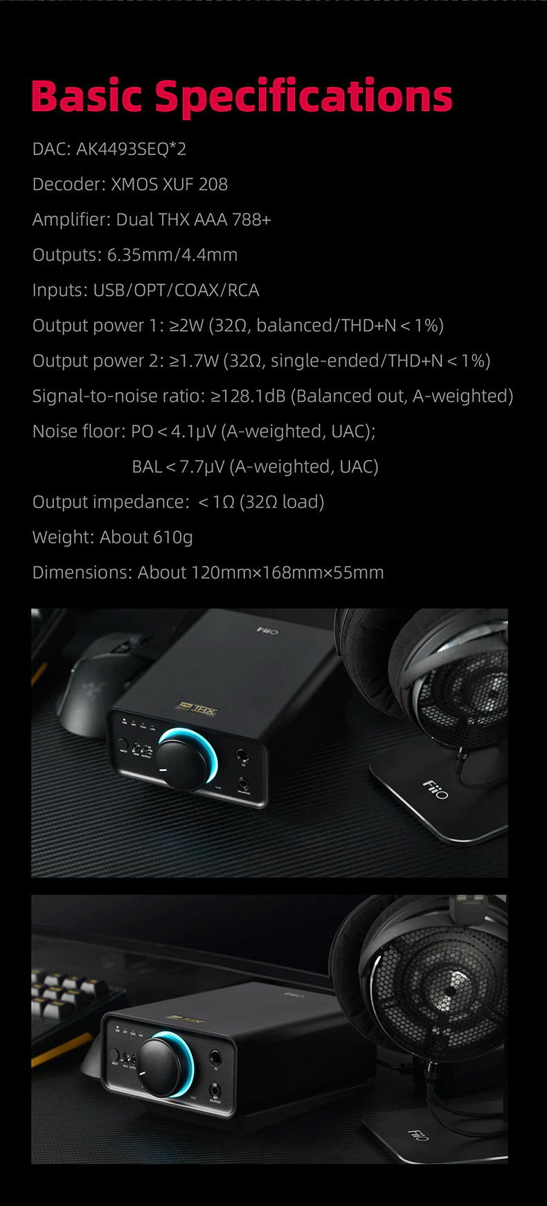 FiiO K7 True balanced DAC/Amp ตั้งโต๊ะ กำลังขับสูง ประกันศูนย์ไทย