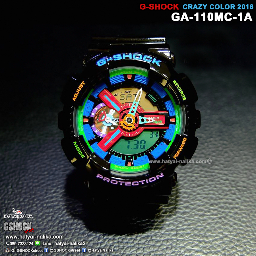 นาฬิกา Casio G-Shock Limited Multi-Color series Crazy Color 2016 รุ่น GA-110MC-1A ของแท้ รับประกัน1ปี