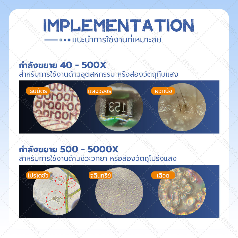 กล้องจุลทรรศน์ สองตา 5000x (ดูผ่านจอคอมได้) รุ่น MX05