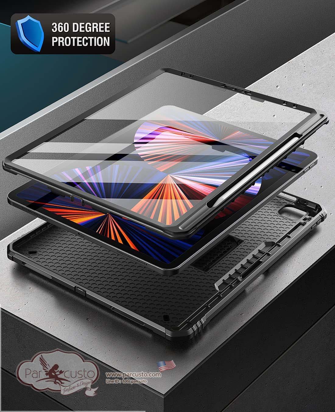 เคสกันกระแทก Apple iPad Pro 12.9 inch (2021/2020/2018 5th/4th/3rd) [Revolution]จาก Poetic [Pre-order USA]