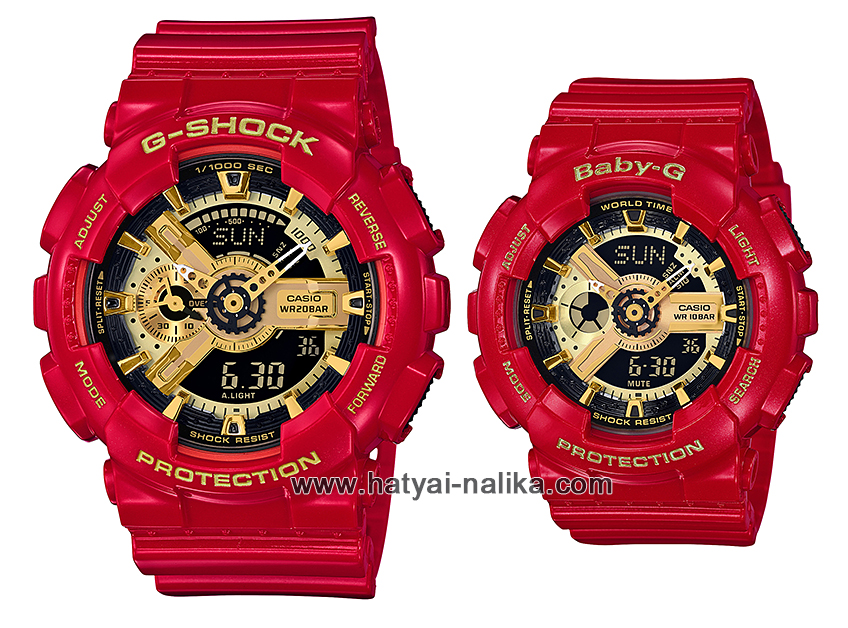 นาฬิกา คาสิโอ Casio G-SHOCK x BABY-G เซ็ตคู่รัก Limited Valentine Love 2017 รุ่น GA-110VLA-4A x BA-110VLA-4A Pair set (นำเข้า Japan ไม่มีขายในไทย) ของแท้ รับประกัน 1 ปี