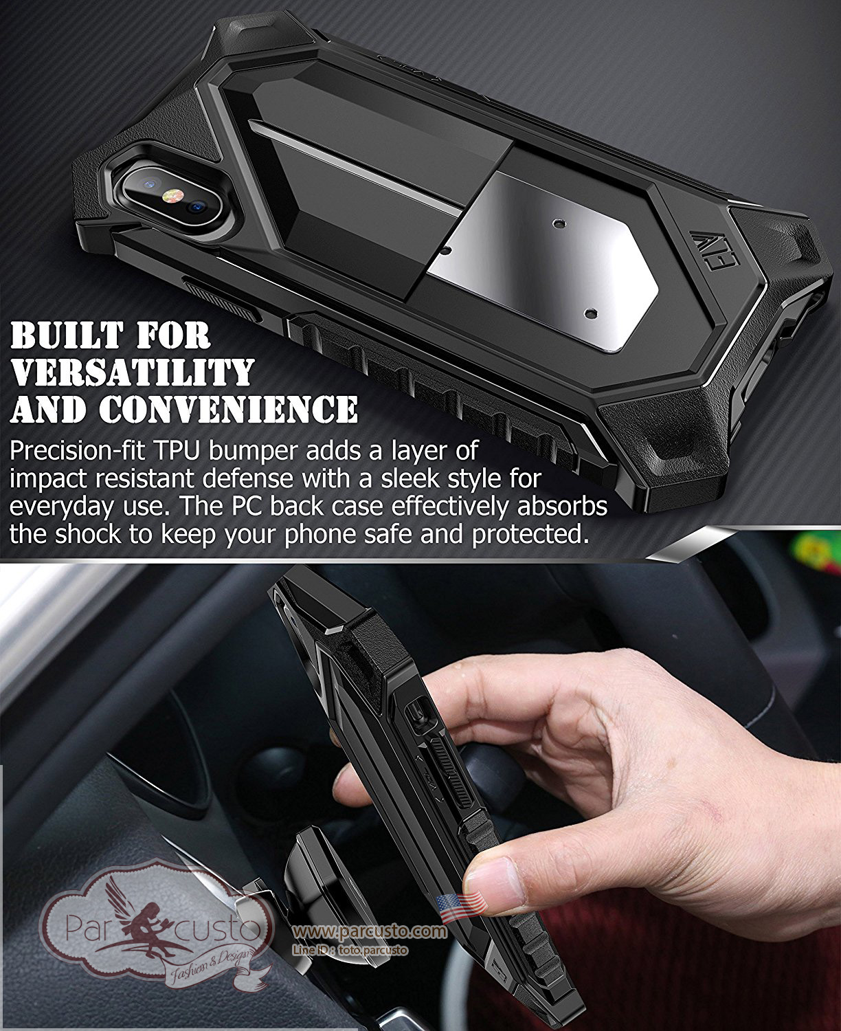 เคสกันกระแทก Apple iPhone X [Rugged Armor Hybrid] จาก ELV [Pre-order USA]