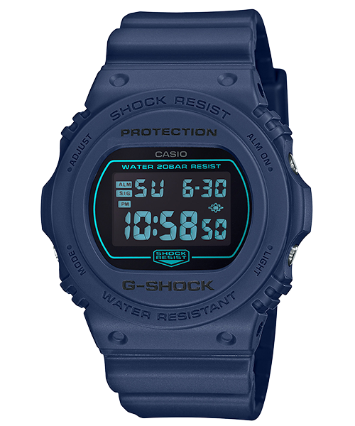 นาฬิกา Casio G-Shock Special color BLACK & BLUE MATTE FINISH series รุ่น DW-5700BBM-2 ของแท้ รับประกัน1ปี