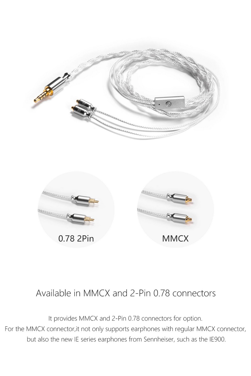 DD M120A สายอัพเกรดหูฟัง Litz OCC หุ้มฉนวน Litz OFC ชุบเงิน ประกันศูนย์ไทย