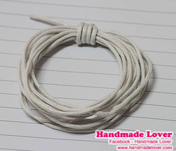 เชือกคอตตอน ขนาด 1.5 mm. สีขาว