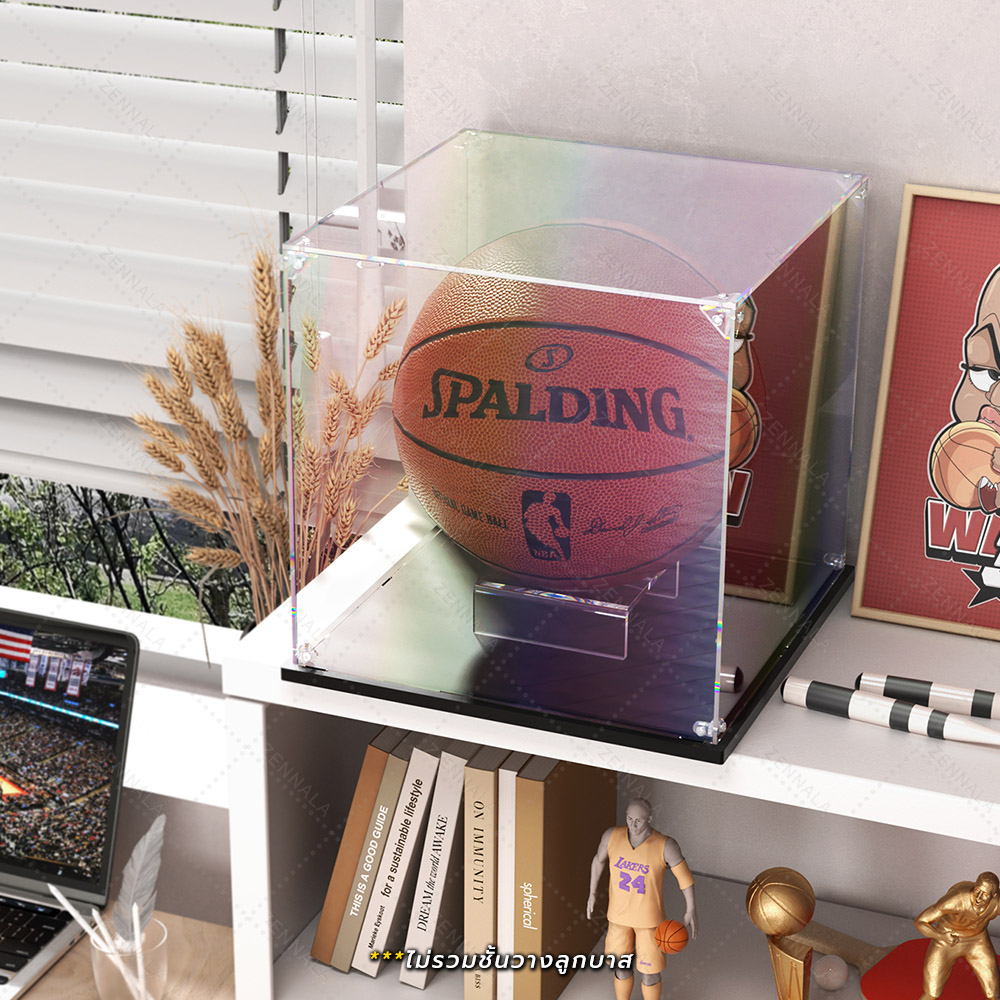กล่องโชว์โมเดล อะคริลิคใส ฐานสีดำ แบบฝาครอบ มีให้เลือก 10 ขนาด