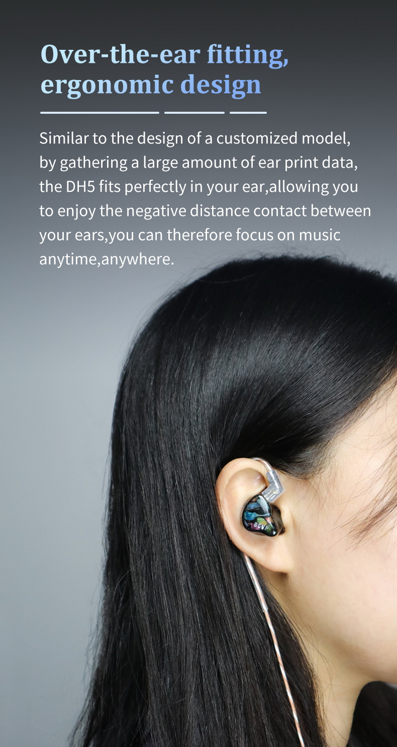 ขาย BGVP DH5 หูฟัง IEMs 5ไดรเวอร์ 4BA+1DD รองรับ Hi-Res